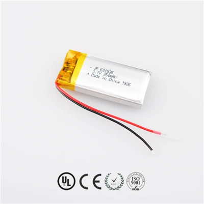 Shenzhen Battery Factory Lithium Polymerová baterie JP601836 350mah s PCB pro elektrickou hračku
